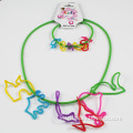 high level well design colorful various shape silicone necklace